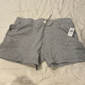 Gray drawstring shorts